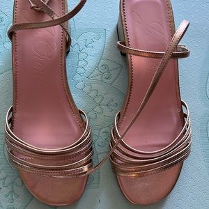 JCrew gold sandals - dress shoes
